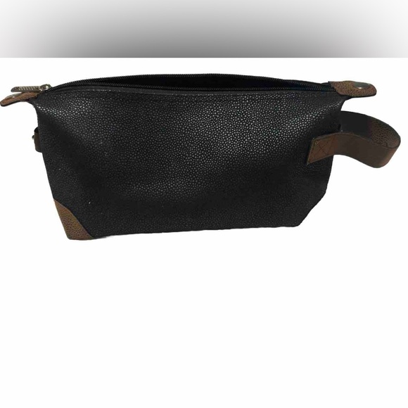 MANSCAPED THE SHED Toiletry Travel Bag Lightweight Black Brown Vegan Leather - Picture 3 of 11